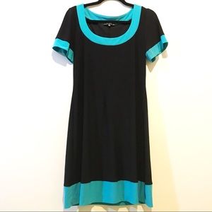 Black and Turquoise Dress